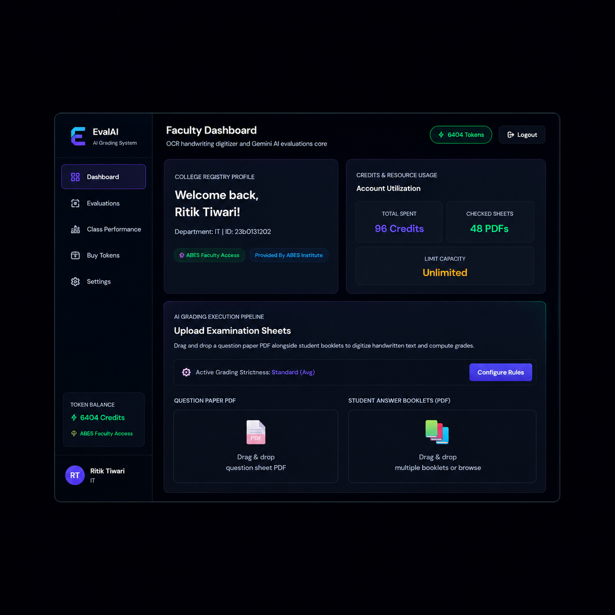 EvalAI Platform Dashboard